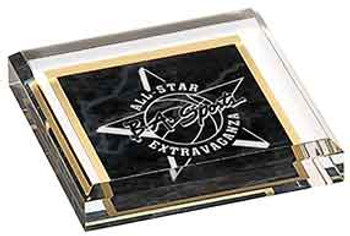 Custom Engraved Black Marbleized Acrylic Paperweight (3.75" x 3.75") Custom Engraved Black Marbleized Acrylic Paperweight (3.75" x 3.75")