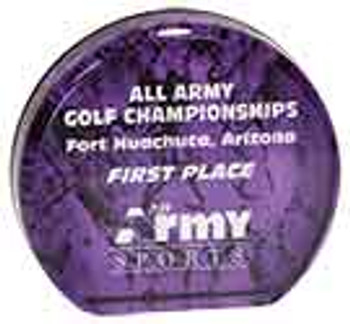 Custom Engraved Purple Aurora Acrylic Circle Award (3.5") Custom Engraved Purple Aurora Acrylic Circle Award (3.5")