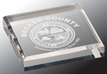 Custom Engraved Clear Acrylic Paperweight (3.75" x 3.75") Custom Engraved Clear Acrylic Paperweight (3.75" x 3.75")