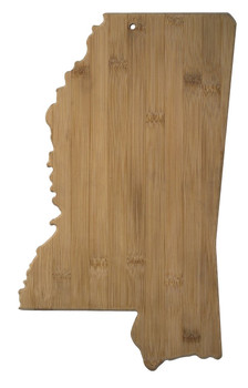 Mississippi Shaped Bamboo Cutting Board 16.5" Mississippi Shaped Bamboo Cutting Board 16.5"