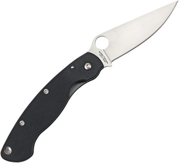 Personalized Spyderco Military Left Hand Black Folding Pocket Knife Personalized Spyderco Military Left Hand Black Folding Pocket Knife