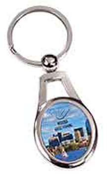 1 1/4" x 1 3/8" Silver Oval Sublimatable Keychain 1 1/4" x 1 3/8" Silver Oval Sublimatable Keychain