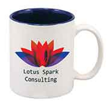 11 oz. White/Blue Sublimatable Ceramic Mug 11 oz. White/Blue Sublimatable Ceramic Mug