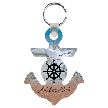 2.4" x 3.15" Semi-Gloss Aluminum Anchor Keychain 2.4" x 3.15" Semi-Gloss Aluminum Anchor Keychain