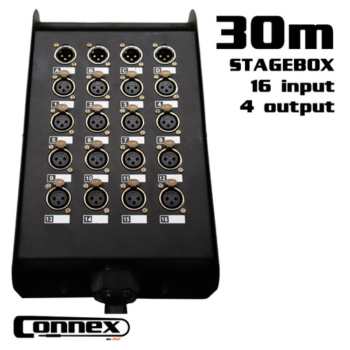 AVE Connex Multicore-2030 16 In 4 Out Multicore with Stage Box 30m