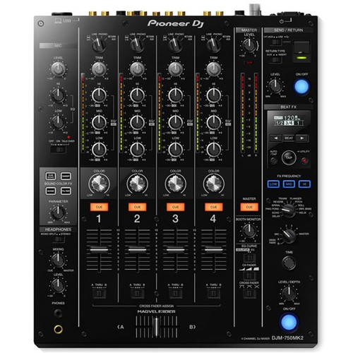 Pioneer DJM750MK2 4-Channel DJ Mixer w/ Club DNA (Black)