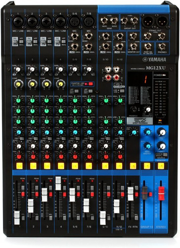 Yamaha MG12XU 12 Input Mixer w/ FX & USB Audio Interface (Fader Version)