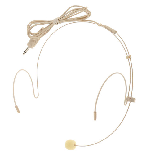 MOS Headset Microphone Beige Double Earhook 3.5mm Transmitter