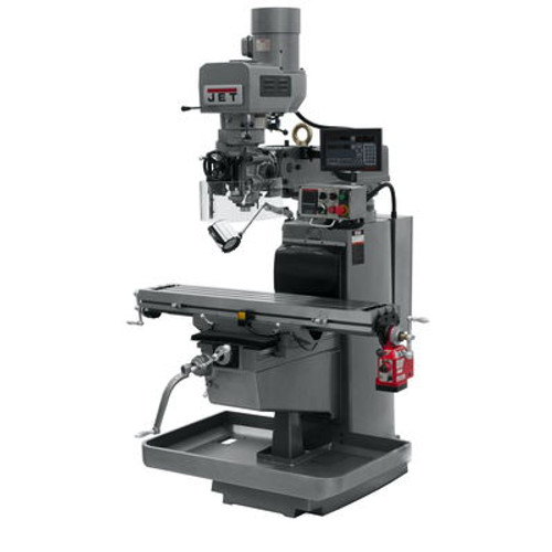 JET JTM-1050EVS2/230 Mill With 3-Axis Newall DP700 DRO (Quill) With X-Axis Powerfeed #690644