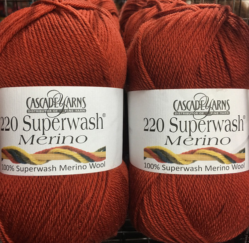 Cascade 220 Superwash Merino Yarn - 06 Burnt Orange Cascade 220 Superwash Merino Yarn - 06 Burnt Orange