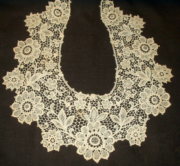 Antique Vintage Schiffli Machine Lace Victorian Edwardian Dress Collar Antique Vintage Schiffli Machine Lace Victorian Edwardian Dress Collar