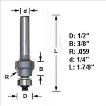 Amana 47150 No-File Laminate Trim Router Bit 1/4" Shank Amana 47150 No-File Laminate Trim Router Bit 1/4" Shank