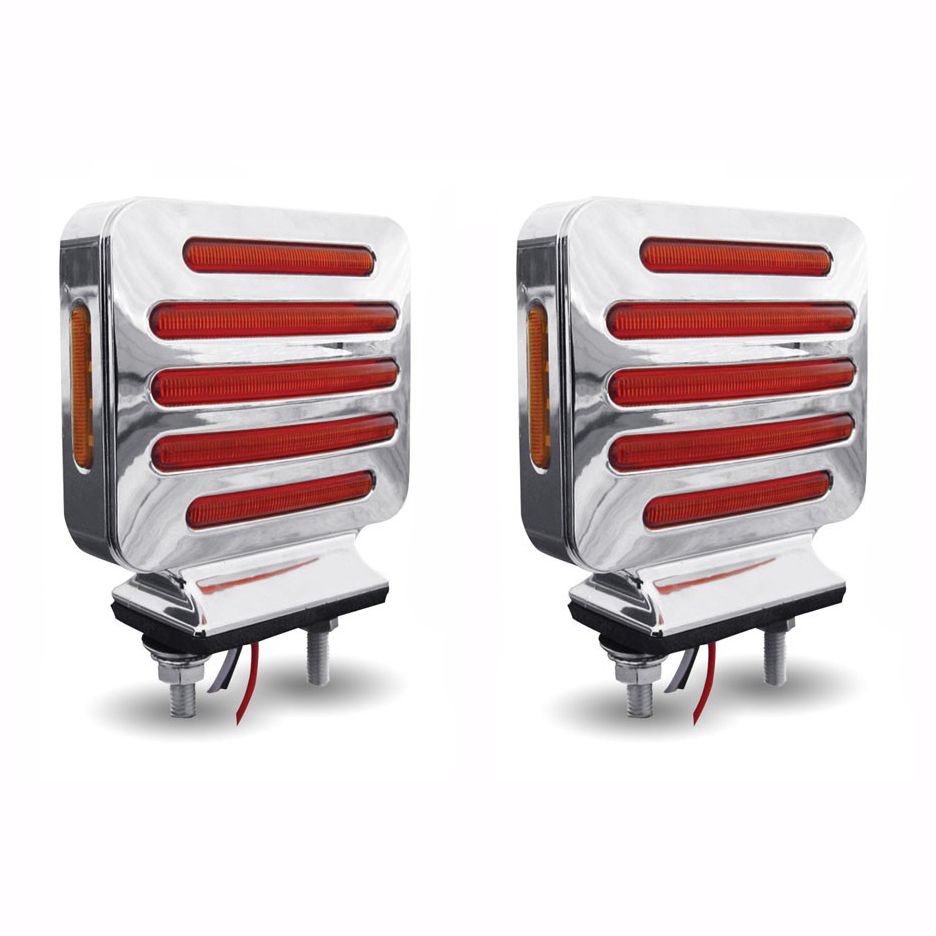 Led Lights For Semi Trucks >> Flatline Double Face Square Led Lights Amber Red Pair Semi Truck Fender Led Lights For Semi Trucks >> Flatline Double Face Square Led Lights Amber Red Pair Semi Truck Fender