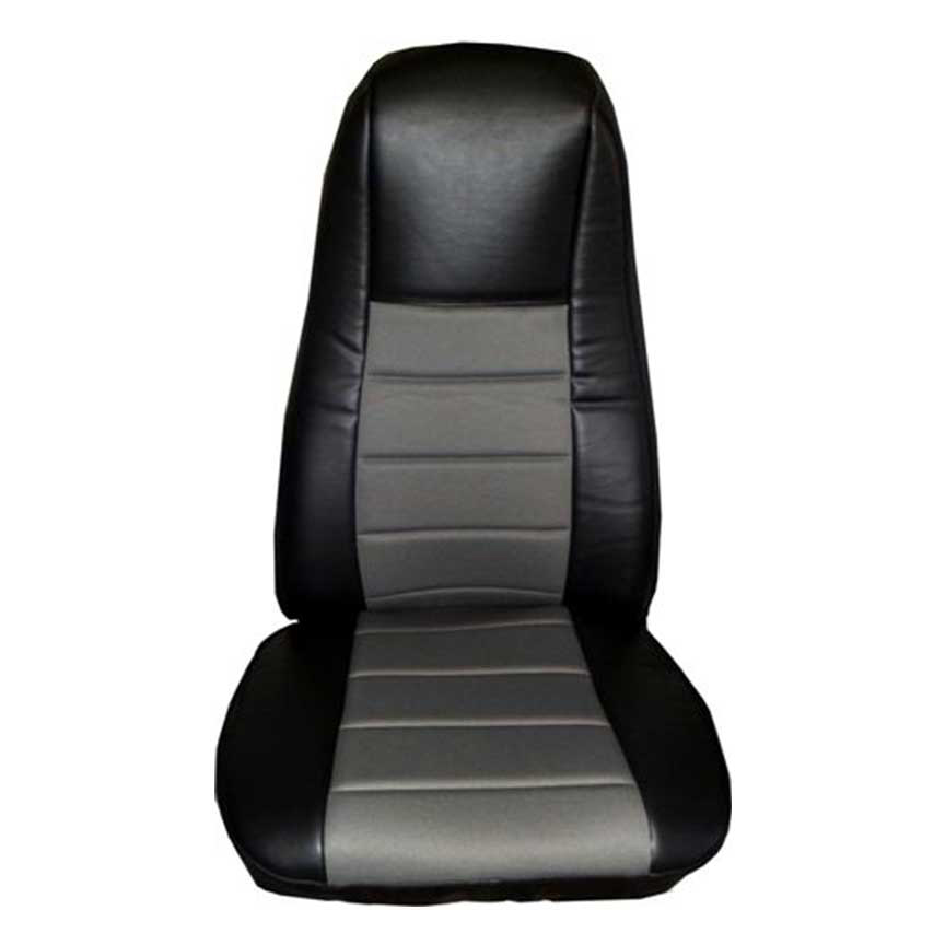 Burgundy Faux Leather Seat Covers with Pocket, Pair uatparts