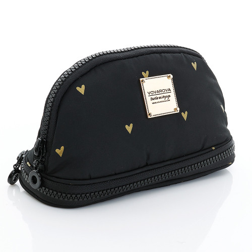 Makeup Pouch - Mini Heart -Black