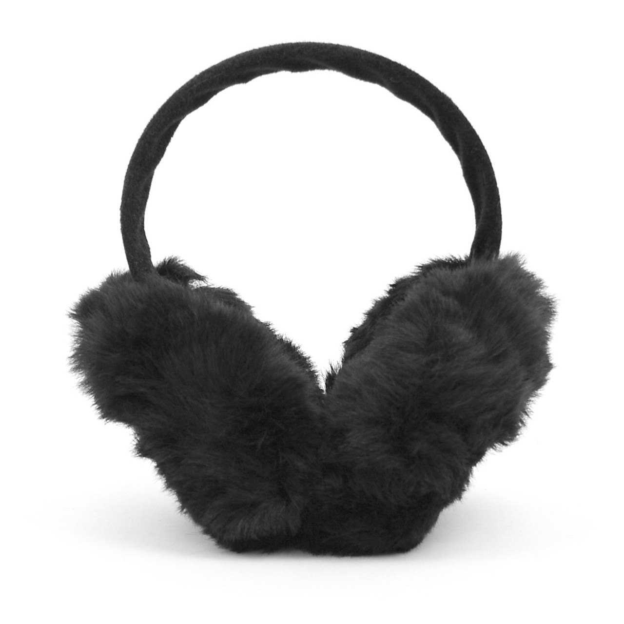 Soft & Fuzzy Black Fur 'Over the Head' Ear Muffs - EM1214