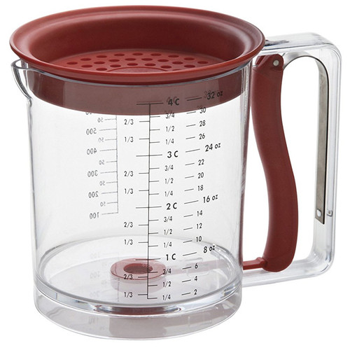 Easy Release Fat & Gravy Separator - Red, 4 Cup Easy Release Fat & Gravy Separator - Red, 4 Cup