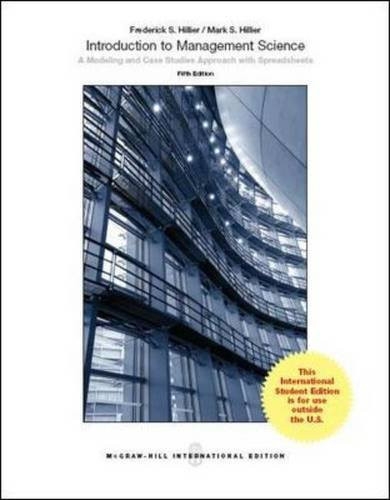 Introduction to Management Science (5th Edition) Hillier IE