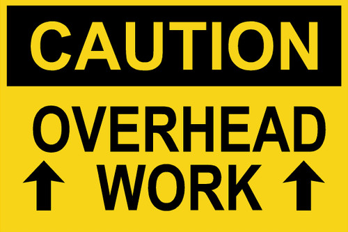 Caution overhead Work Sign - SafetyKore.com