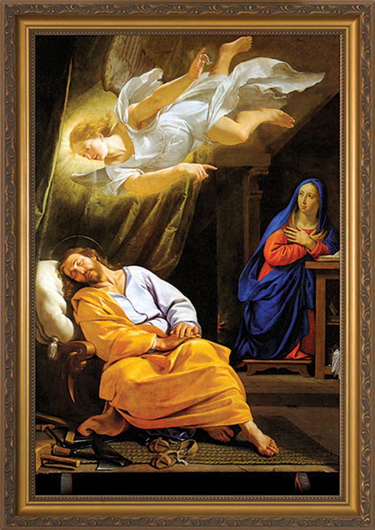Vision of St. Joseph Framed Art - Nelson Fine Art & Gifts