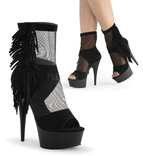 Delight-1014, 6 Inch Peep Toe Ankle Boots Delight-1014, 6 Inch Peep Toe Ankle Boots