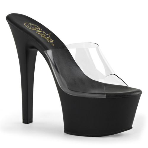 Aspire-601, 6 Inch High Heel Vegan Slide Aspire-601, 6 Inch High Heel Vegan Slide