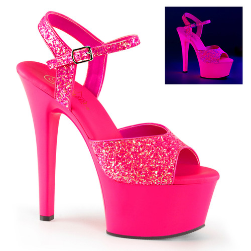 Aspire-609G, 6 Inch High Heel Glitter Platform Aspire-609G, 6 Inch High Heel Glitter Platform