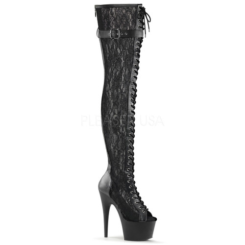 Adore-3025ML, 7 Inch Heel Lace Thigh High Boots Adore-3025ML, 7 Inch Heel Lace Thigh High Boots