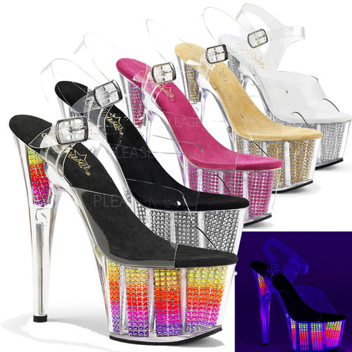 Adore-708SRS, 7 Inch Stiletto Heel Stimulated Rhinestones Platform Bottom Adore-708SRS, 7 Inch Stiletto Heel Stimulated Rhinestones Platform Bottom