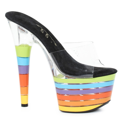Ellie Shoes | 709-Electric 7" Multi Color Stripes Shoes Ellie Shoes | 709-Electric 7" Multi Color Stripes Shoes