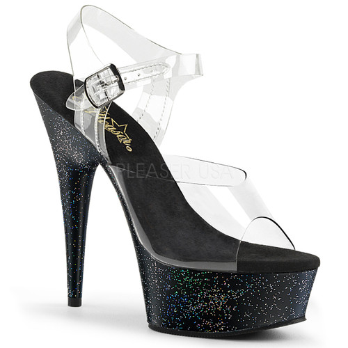 Delight-608MG, 6 Inch Stiletto Heel Platform with Mini Glitters Delight-608MG, 6 Inch Stiletto Heel Platform with Mini Glitters