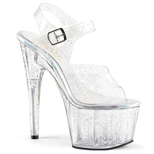 Adore-708MMG, 7 Inch Stiletto Heel Platform Sandal with Mini Glitters Adore-708MMG, 7 Inch Stiletto Heel Platform Sandal with Mini Glitters