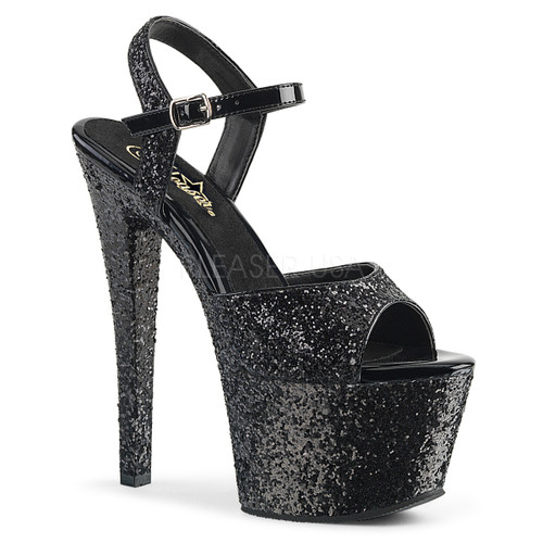 Sky-310LG, 7 Inch High Heel Glitter Platform Ankle Strap Sandal Sky-310LG, 7 Inch High Heel Glitter Platform Ankle Strap Sandal