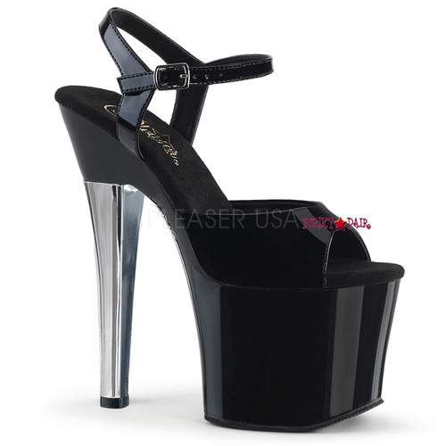 Radiant-709CHH, 7 Inch Chrome Heel Platform Sandal Radiant-709CHH, 7 Inch Chrome Heel Platform Sandal