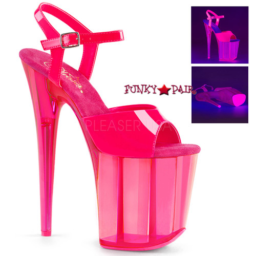 Flamingo-809UVT, 8 Inch Ankle Strap Platform Sandal with Tinted Bottom Flamingo-809UVT, 8 Inch Ankle Strap Platform Sandal with Tinted Bottom
