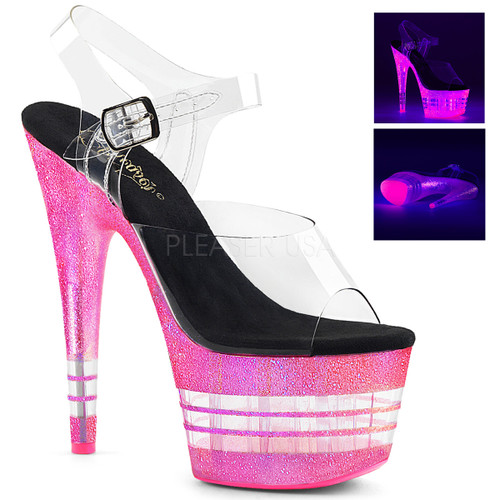 Adore-708UVLN, 7 Inch High Heel with Line Bottom Adore-708UVLN, 7 Inch High Heel with Line Bottom