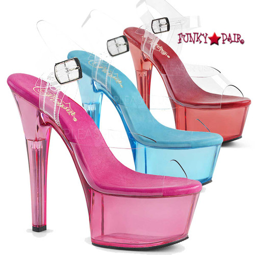 Aspire-608T, 6 Inch Ankle Strap with Tint Platform Aspire-608T, 6 Inch Ankle Strap with Tint Platform