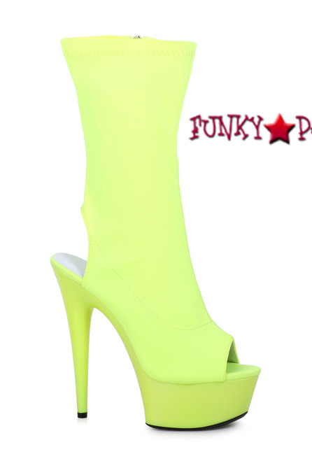 609-Stacy, 6 Inch Open Toe/Back Mid-Calf Boots 609-Stacy, 6 Inch Open Toe/Back Mid-Calf Boots