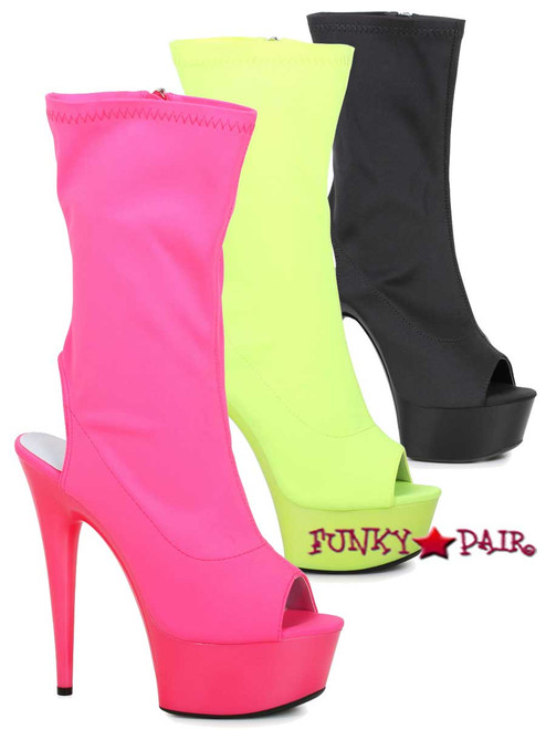 609-Stacy, 6 Inch Open Toe/Back Mid-Calf Boots 609-Stacy, 6 Inch Open Toe/Back Mid-Calf Boots