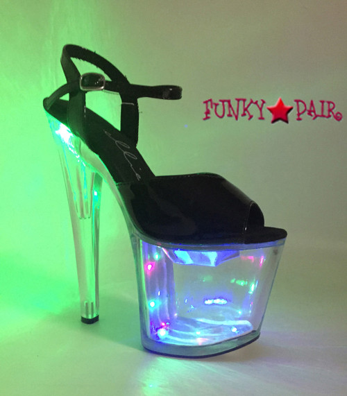 821-Londyn, 8 Inch High Heel Lite up Platform Sandal 821-Londyn, 8 Inch High Heel Lite up Platform Sandal