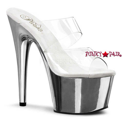 ADORE-702, Two-Band Platform Slide Dancer Shoes ADORE-702, Two-Band Platform Slide Dancer Shoes