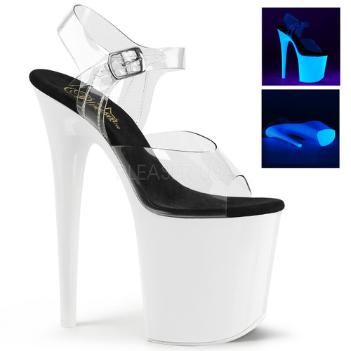 Pleaser | Flamingo-808UV, Ankle Strap UV Sandal Pleaser | Flamingo-808UV, Ankle Strap UV Sandal