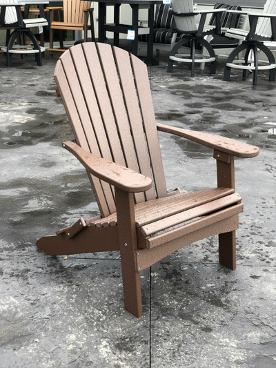 Folding Adirondack Chair Chocolate Brown