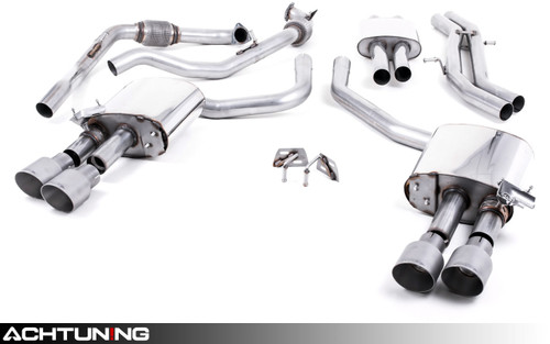 Milltek SSXAU642 Catback Quad Tip Valved Street Exhaust Audi B9 S4 and S5 Non-Sport Diff