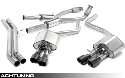 Milltek SSXAU464 Catback Quad Tip Valved Street Exhaust Audi D4 S8