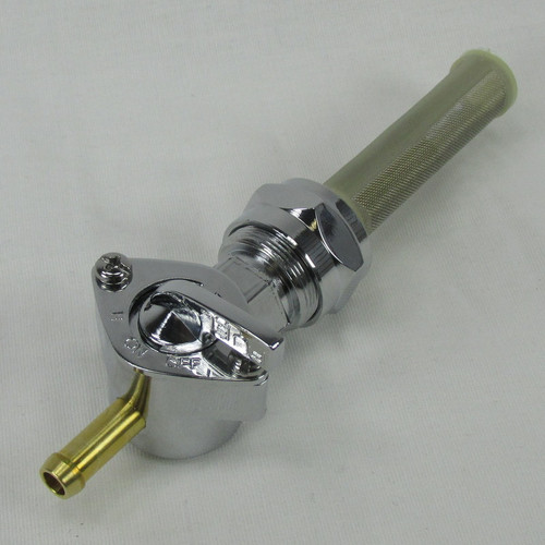 1975-2006 Harley Davidson 22mm Filtered Petcock STRAIGHT Elbow Fuel Shut Off Valve - For Use with 1/4" ID Fuel Hose - Replaces HD Part # 62168-81 - Chrome Plated - Motorcycle Chopper Bobber 1975-2006 Harley Davidson 22mm Filtered Petcock STRAIGHT Elbow Fuel Shut Off Valve - For Use with 1/4" ID Fuel Hose - Replaces HD Part # 62168-81 - Chrome Plated - Motorcycle Chopper Bobber