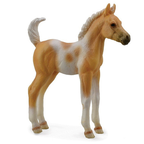 Pinto Foal Standing Palomino CollectA