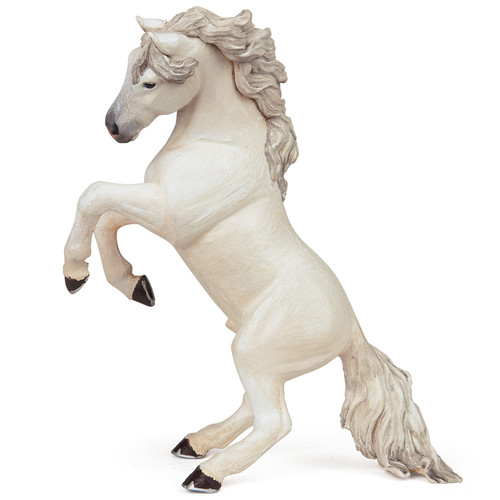 Horse White Reared Up