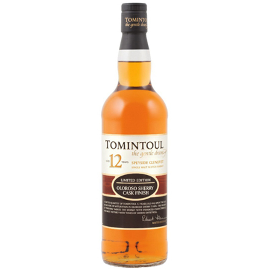 tomintoul 12 years old speyside glenlivet single malt scotch whisky
