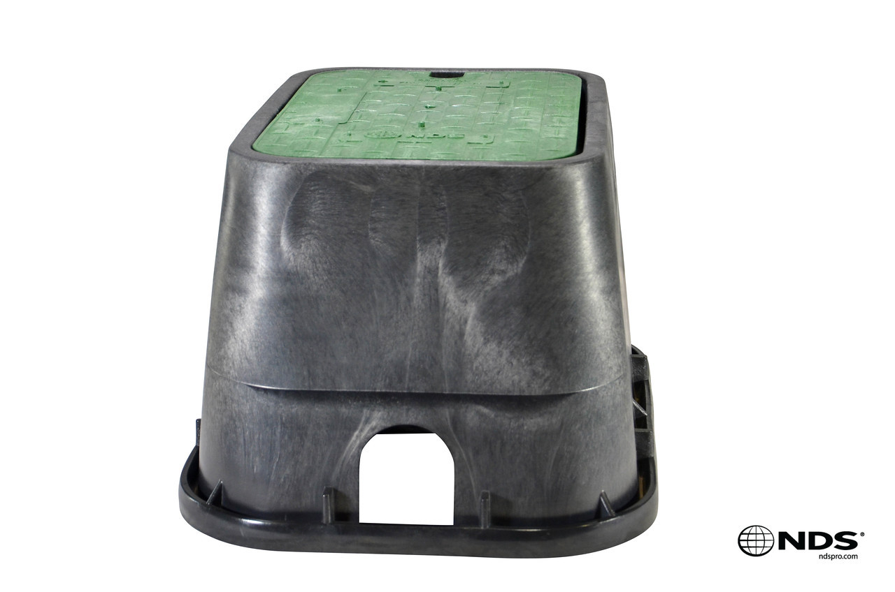 NDS Valve Box 14" x 19" (Black Box / Green Cover) The Drainage